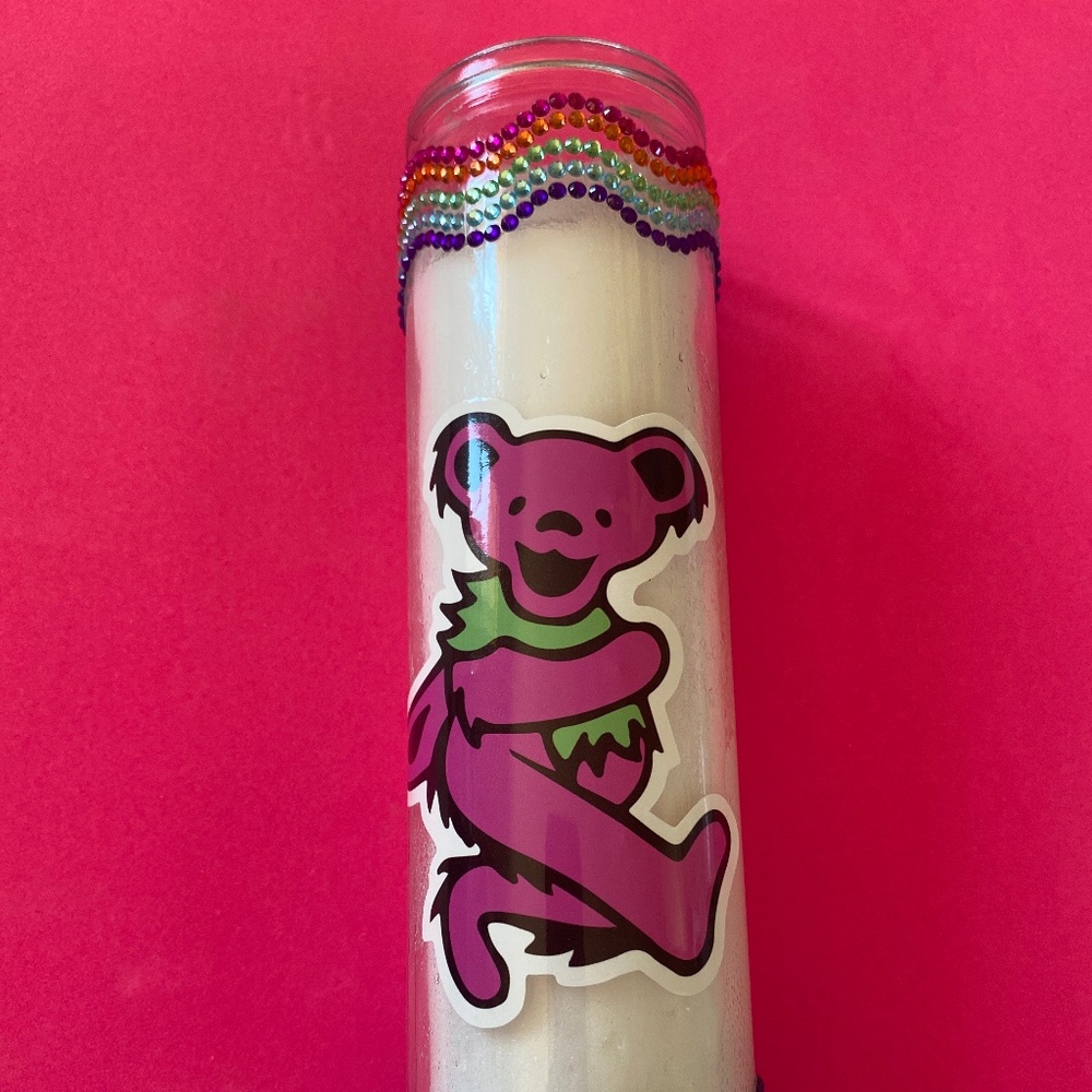 OOAK decorative candle, Grateful Dead